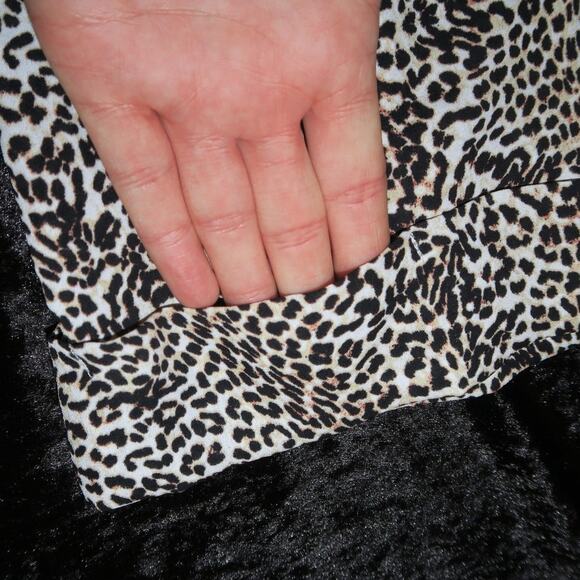 NEW Worthington Leopard XXL Cheetah Animal Print Tie Button Tunic Blouse Top NWT - Picture 7 of 14